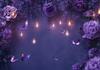 Dreamy Butterfly Backdrop Purple Flower Wall Baby Shower Girl Birthday Party Lantern Candle Wedding Photography Background Decor