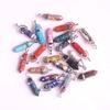 Hexagonal Agate Bullet Quartz Crystal Pendant Necklace