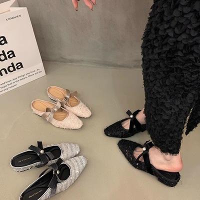 Мода 2025 Винтажные женские туфли с квадратным носком Уличный комфорт Мягкая подошва Средний каблук Лаконичные туфли для вечеринки Свадебные туфли