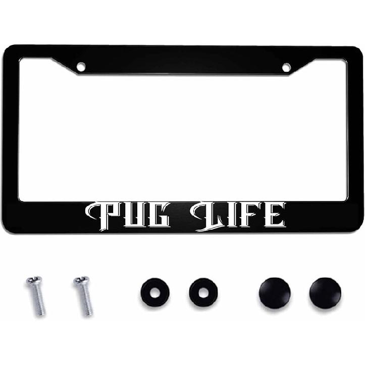 License Plate Frame Registered Nurse Stainless Steel License Plate Frame With 2 Holes & Free Screws 12.2 X 6.3 Inches