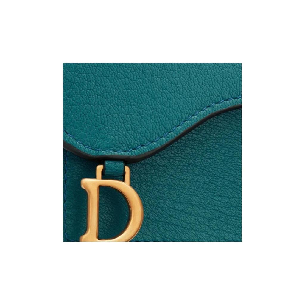 Dior Кошелек-клатч с клапаном из кожи ягненка для женщин, цвет 'Глубокий морской синий'