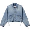 Levis Loose Simple Casual Lapel Long Sleeve Denim Jacket Women Jackets Blue 001FV-0002