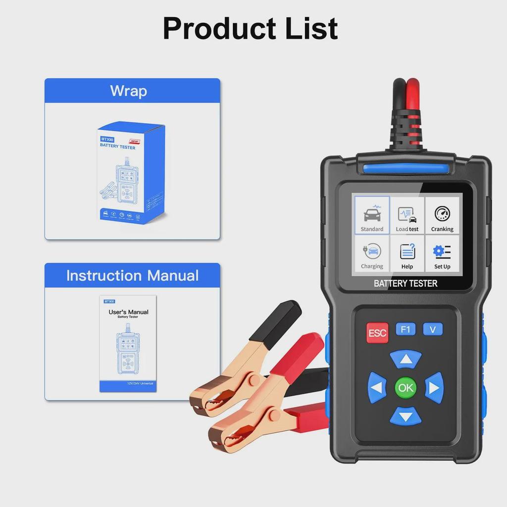 BT300 Car Battery and Diagnostic Tester