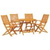 Garden Dining Set 5 pcs Brown Solid Acacia Wood