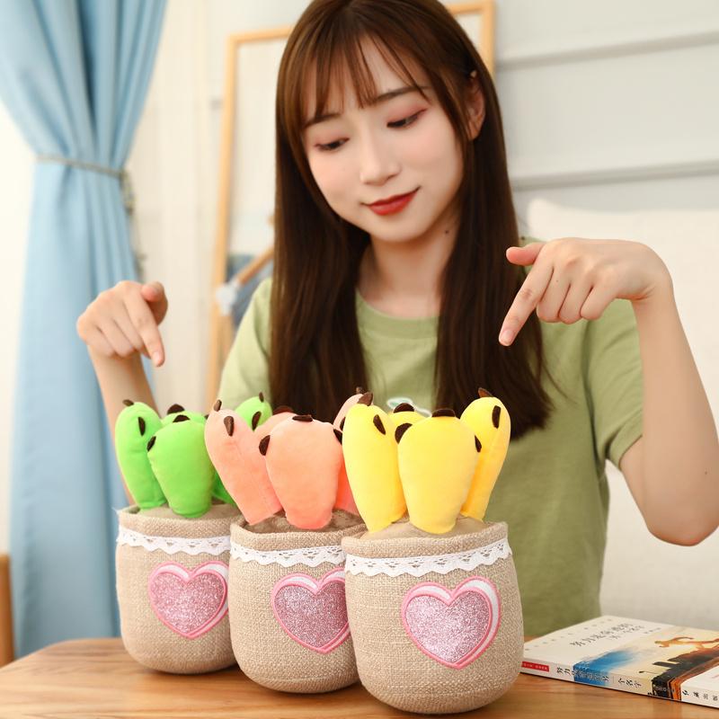 Творческий суккулентный тюльпан-колокольчик в горшке, плюшевая игрушка, украшение для гостиной, офиса, мягкое растение, кукла, подушка, подарок для девочек на праздник