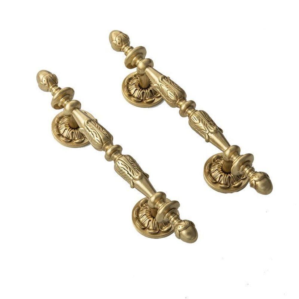 Solid Brass Cabinet Pulls Antique Bronze Finish Drawer Knobs Durable Wardrobe Handles Bedroom Use