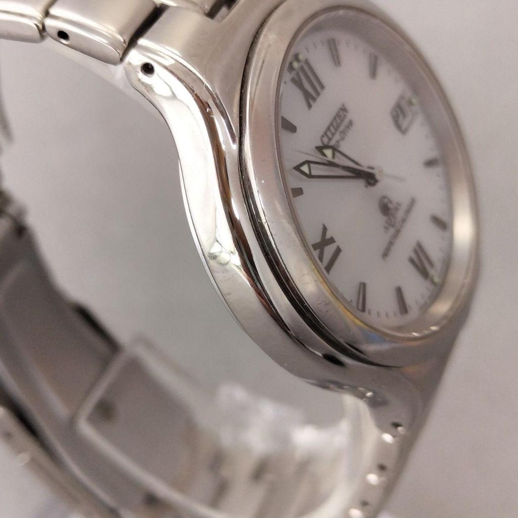 Б/у [Рабочий предмет] Часы CITIZEN Atessa Eco Drive с вечным календарем E760-K17691 На солнечной батарее Титановые