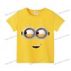 Minionses T-shirt Cute Cartoon Anime Boys and Girls Clothes Short Sleeve Preschool Fashion Birthday Children's Clothes Top Gift