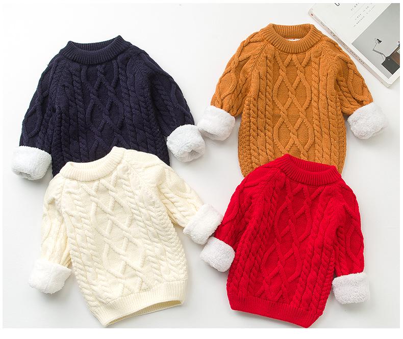 YUBAOBEI Baby Winter Children Toddler Sweater Thick Warm Baby Boy Girls Sweater Winter Knitwear Pullo