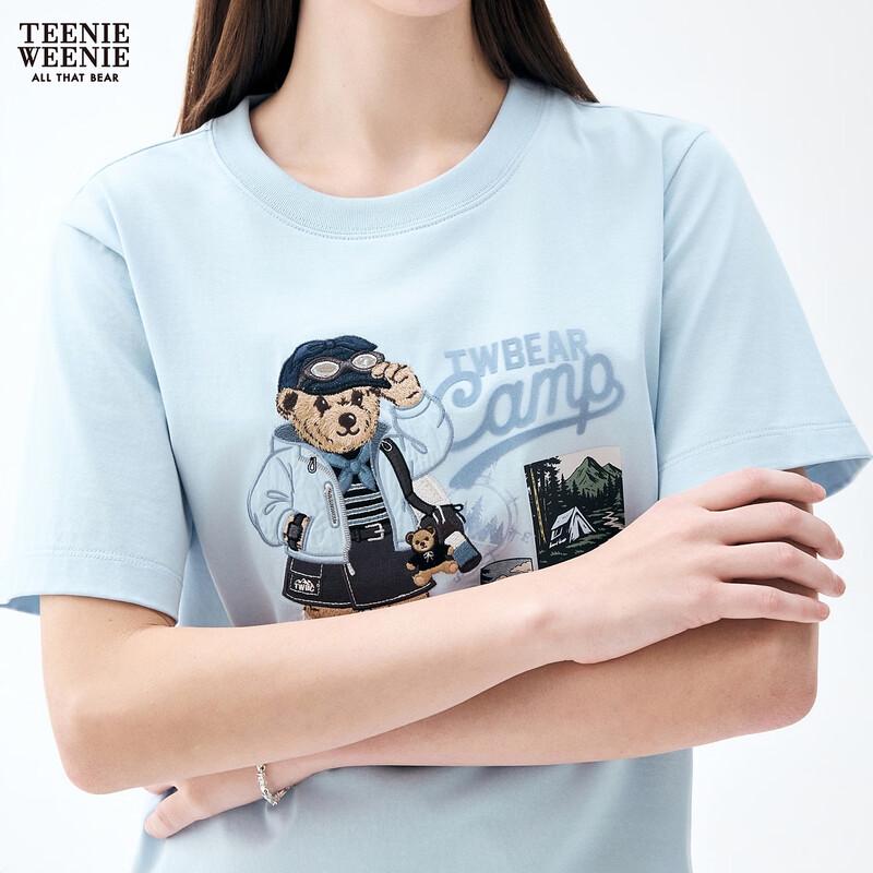 Teenie Weenie Женская футболка с мультяшным медведем и буквой