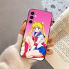 Cute girls S-Sailors M-Moon-es Phone Case For Samsung Galaxy A73,A72,A71,A70,A53,A52,A51,Others Soft Black Cover