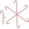 6 /1 Pack Acrylic Christmas Crutches 15CM Christmas Tree Decoration Small Crutches Candy Pendant Hanging Decorations For Christmas