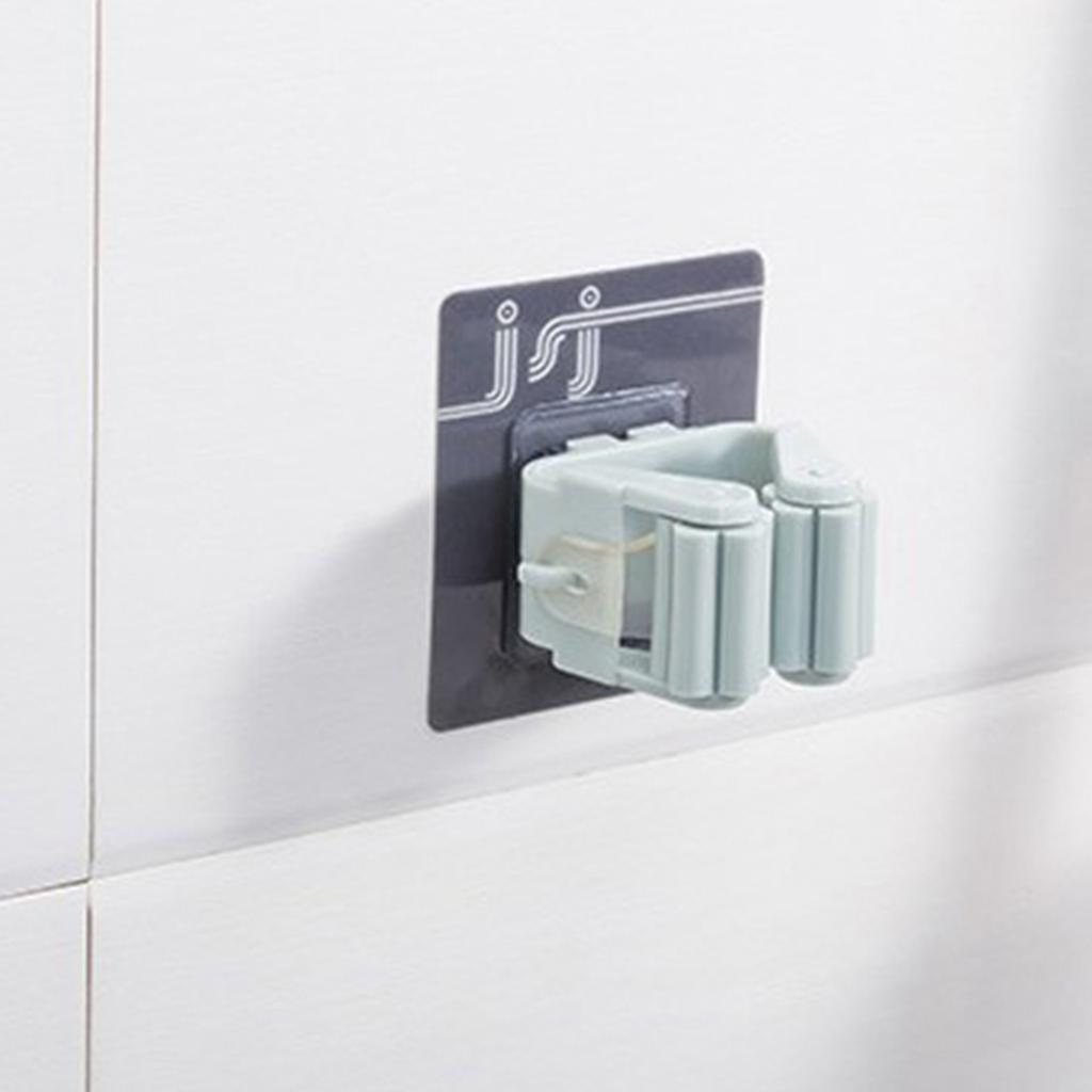 Держатель для швабры и метлы настенный ABS-пластиковый органайзер для швабры и метлы без сверления с присоской для