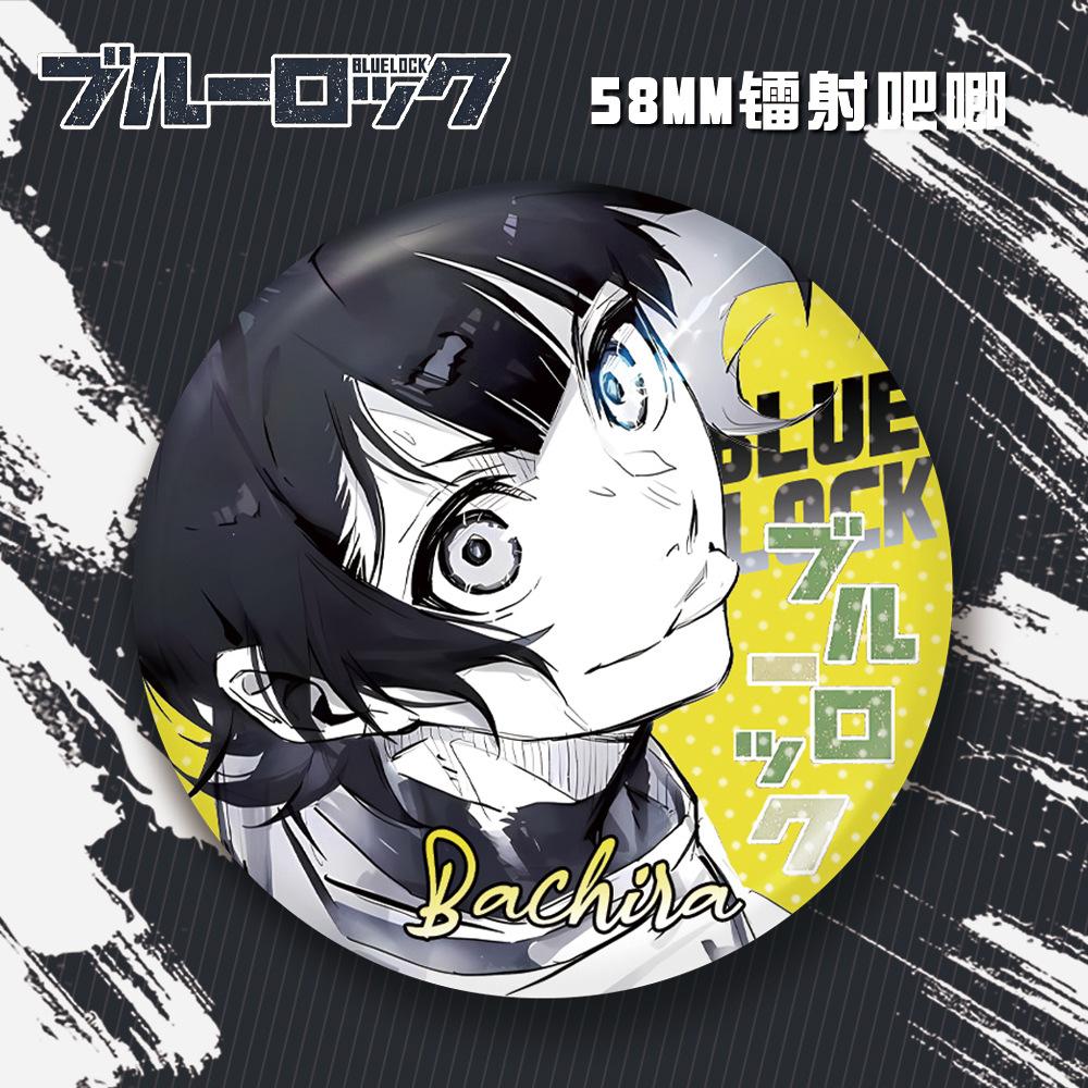 Blue Lock 58 мм Лазерный значок Seiichi Hachi Kagerou Chigiri Hyoma Itoshi Sae Kageyama Reo Аниме Манга Коллекционный Товар Фаната