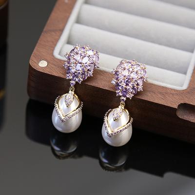 Серебряные серьги с иглами из циркона 925 пробы в форме капли воды, роскошные серьги в стиле ретро, серьги.