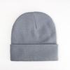 Brimless beanie big head circumference knitted hat knitted hat knitted hat black knitted hat outdoor warm hat