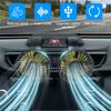 Новый 12V Черный Автомобильный Складной Вентилятор с Двойной Головкой, Вращающийся на 360°, Автомобильный Охладитель Воздуха, Низкий Уровень Шума