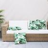 VidaXL Sofa Cushions 4 Pcs Leaf Pattern 60x60 Cm Fabric, Cushion, Outdoor Cushion, Pillow, Chair Cushion, 360415