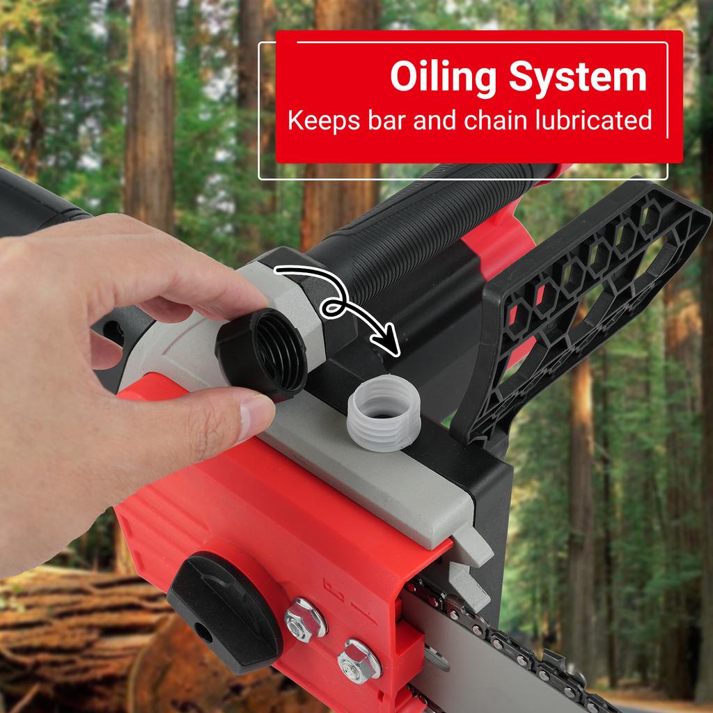 Электрическая цепная пила мощностью 1800 Вт. с 16-дюймовой цепью