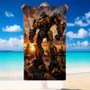 Quick Dry Beach Towel Transformers Pattern, Lightweight Absorbent Towel for Pool Beach Vacation Use