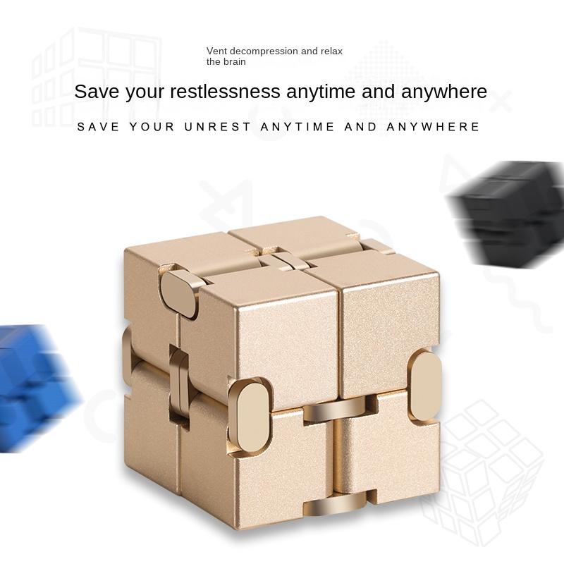 EN71 CPC Мини-кубик-головоломка 2x2x2 из металла, антистресс, бесконечный флип, сенсорные игрушки, креативные рождественские подарки для детей