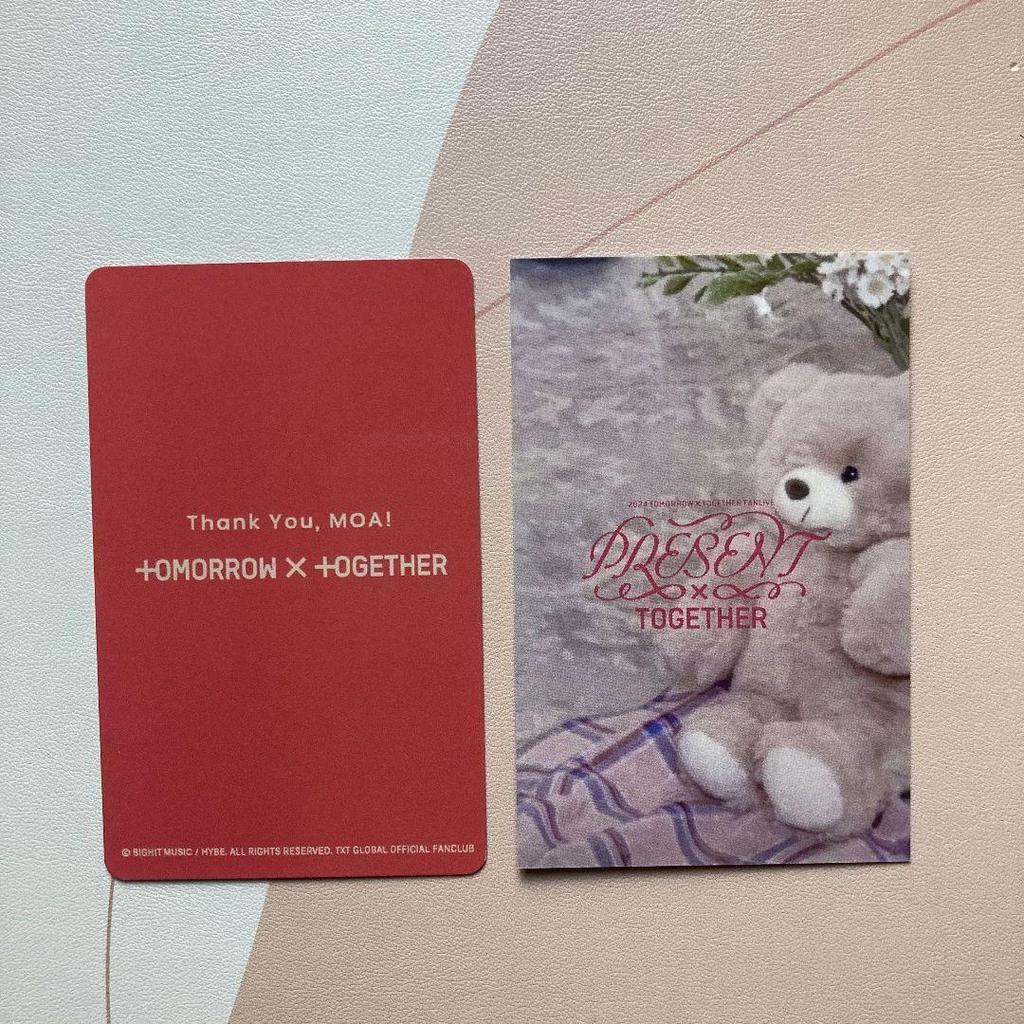 [USED] Korea TXT MOAZONE Japan FC Bonus Beomgyu Trading Cards (2 Cards)