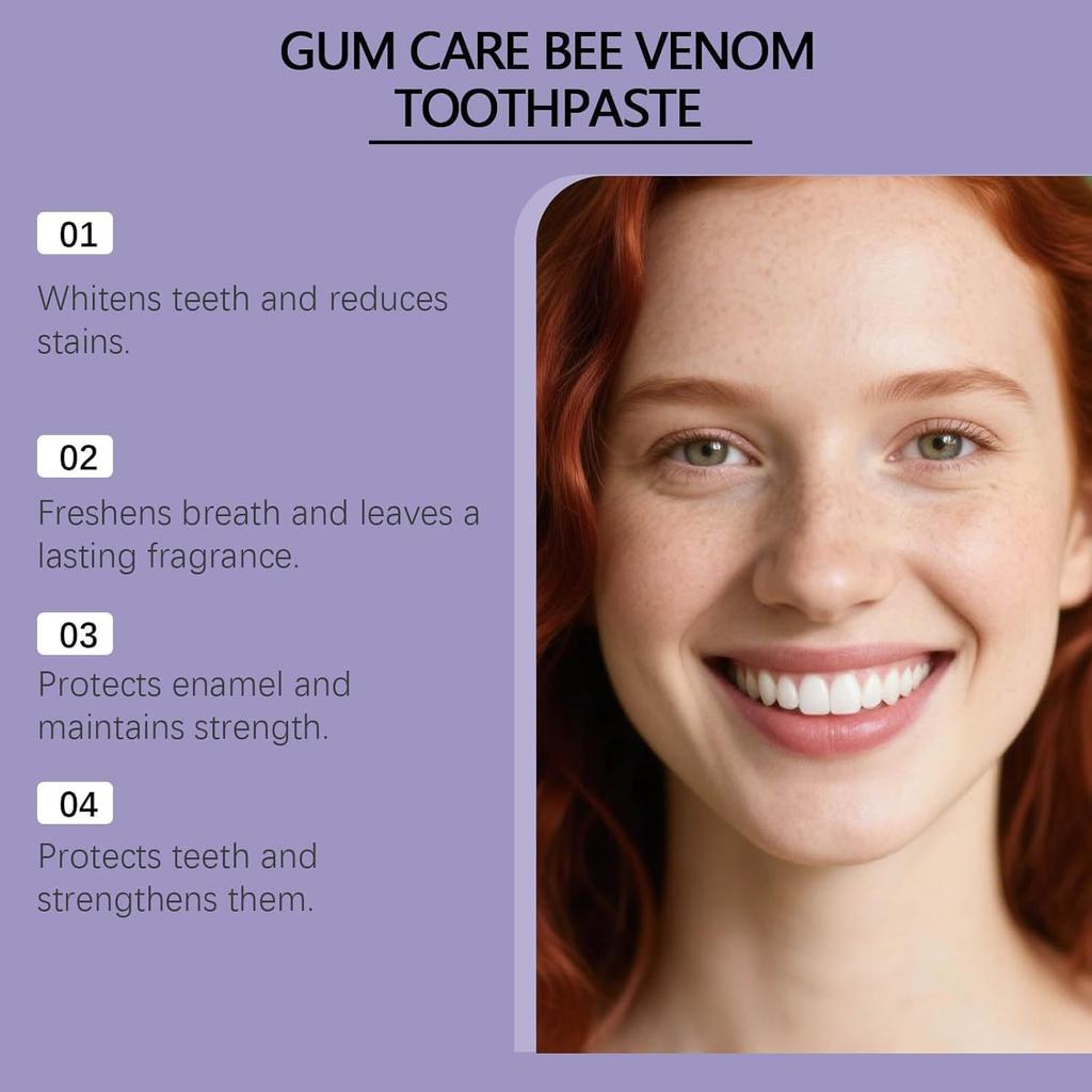 Зубная паста с пчелиным ядом, Натуральная отбеливающая зубная паста, Свежее дыхание, Натуральные ингредиенты для мужчин и женщин
