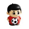 Rebound Football Player Pinch Toy Press Football Squeeze Toy Decompression Toy  Backpack Pendant
