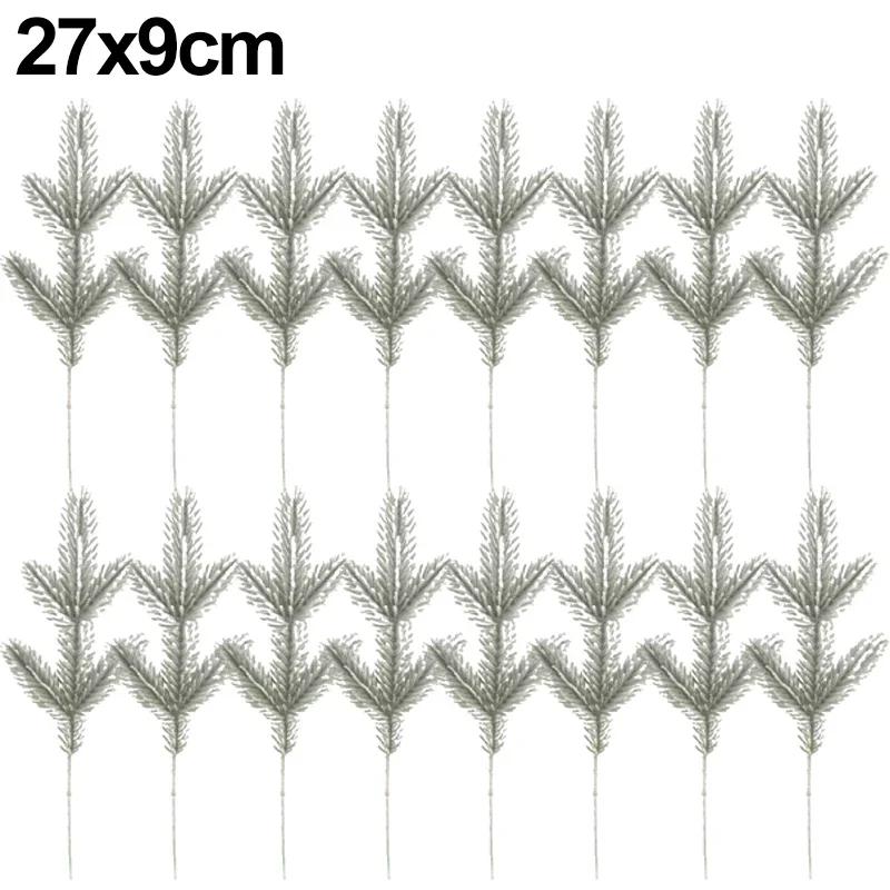 10/1 шт. искусственные сосновые иголки ветки снежная сосна для рождественского рождественского венка для дерева своими руками искусственные растения украшения для дома новогодние подарки