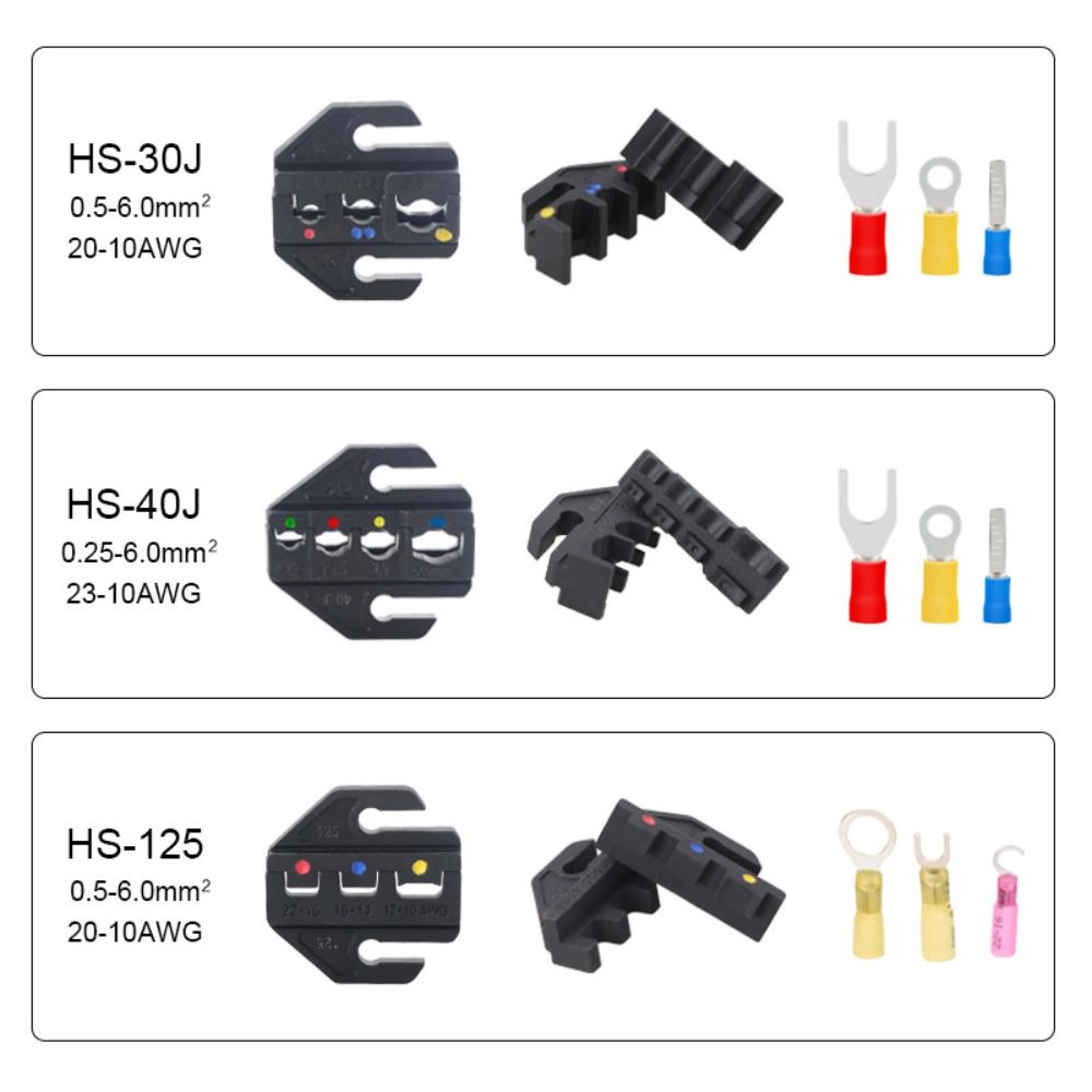 10WF/10A/103 Обжимные клещи Губки Черные Сменные матрицы Новые обжимные клеммы Слот для губок