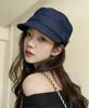 Spring And Summer Retro Button Flat Top Equestrian Hat Femininity Korean Face Peaked Cap Cowboy Newsboy Hat