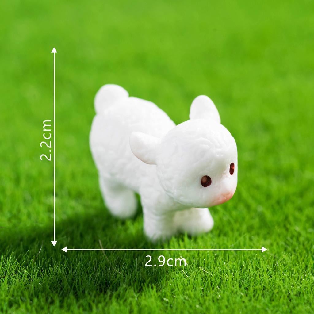 Micro Landscape Cartoon Cute Lamb Animal Figures Do Diy Decorative Accessories Desktop Car Ornaments