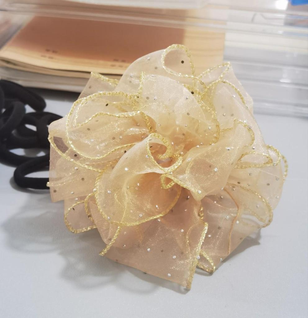 Элегантная сетчатая резинка для волос со сверкающими стразами, высококлассный роскошный аксессуар для волос для женщин, стиль 2025