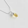 Lemon Topaz Point Pendant 925 Sterling Silver Yellow Topaz Pencil Tower Pendant