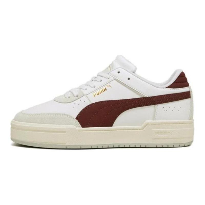 PUMA Unisex CA Pro Low Top Sneakers White Red 393445-02