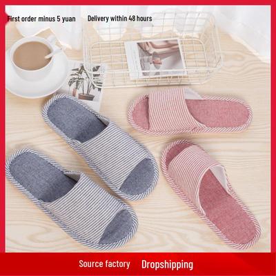 Женские комнатные тапочки с мягкой подошвой и открытым носком - Нескользящие, бесшумные и удобные для всех сезонов