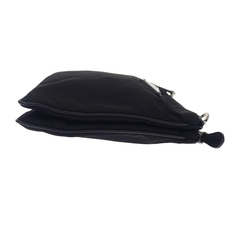 PRADA  1BH046 Shoulder Bag black/NERO Nylon/leather Women