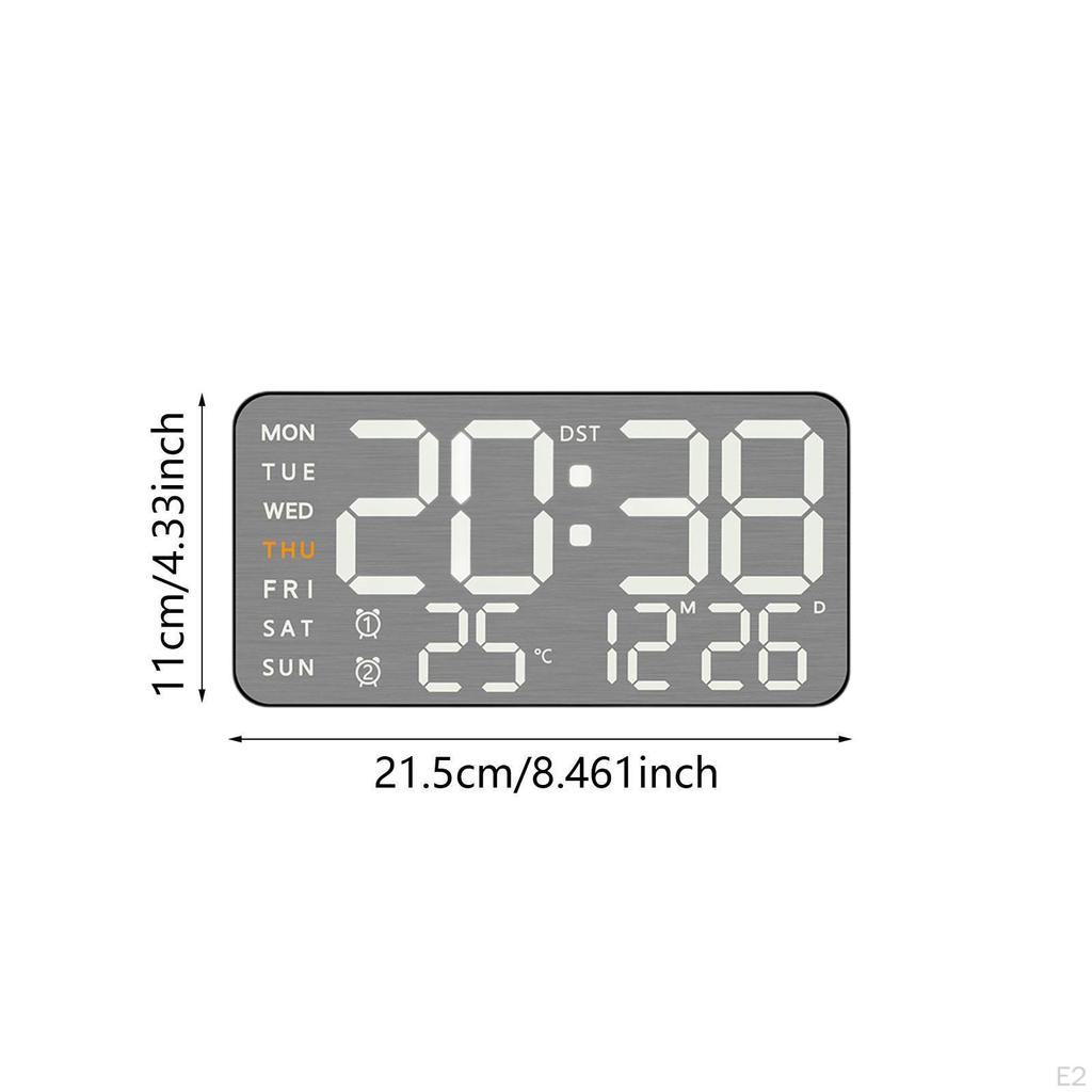 Digital Clock with Week Month Date Display, Alarm Functionality for Bedroom