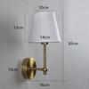 American Retro Wall Lamp Bedroom Bedside Lamp Bathroom Mirror Lamp Luster Luxury Sconce Fabric lampShade TV Wall Lights Fixtures