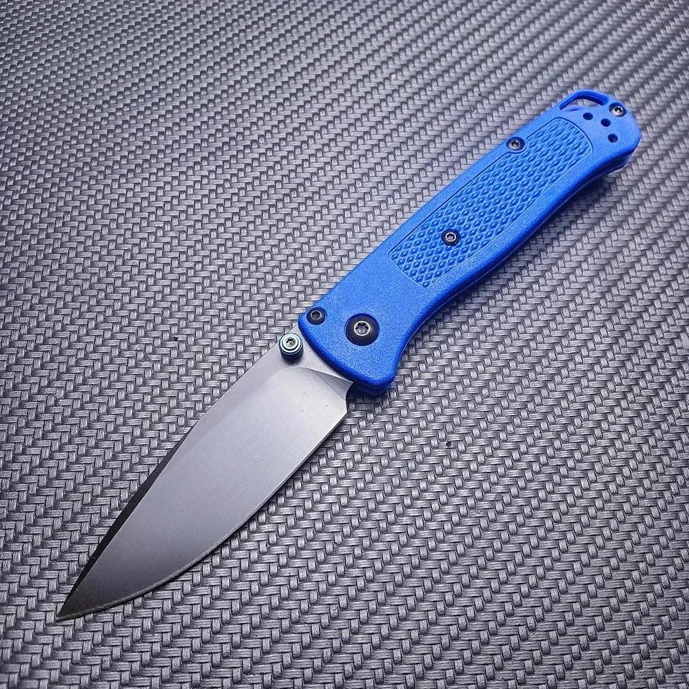 BM Mini 533 533bk EDC Folding Knife Lightweight Pocket Knife Manual Thumb Studs Open Plain Edge Coated Fiberglass Handle