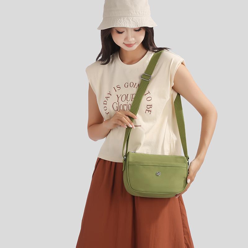 Легкая однотонная нейлоновая сумка кроссбоди Женская сумка Сумка через плечо для мамы