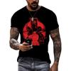 Summer Retro Cool Warrior Graphic T Shirts For Men Fashion Casual Personality Tough Guy 3D Printed O-neck Short Sleeve Tees Tops