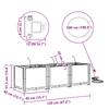 Garden Planter Set 3 pcs Gray 120 x 40 x 37.5 cm Plastic
