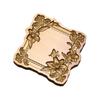 Antique Solid Brass Wax Seal Stamp Head Engraved Embossing Tool Seal Flower Frame for Handmade Letters Gift Wrapping