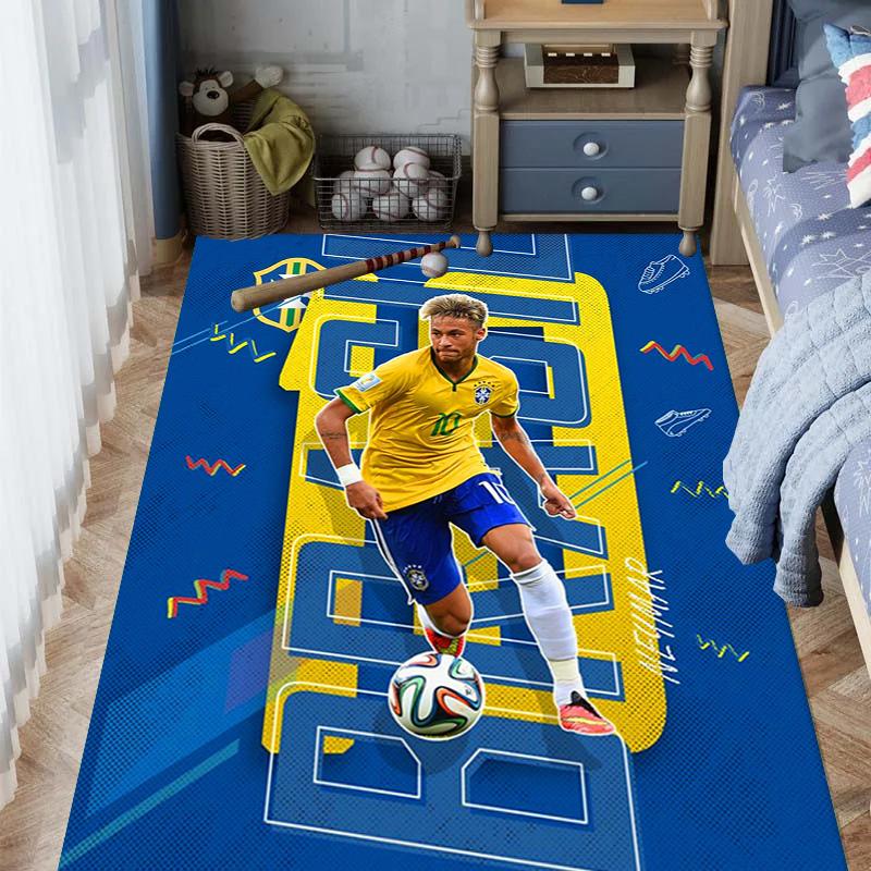 Brazilian Football Glory carpet Living room and bedroom mats printing Protective pad Room Office chair cushion