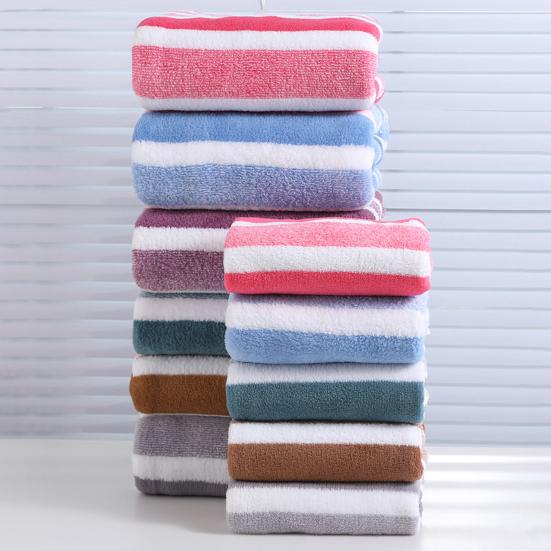 Коралловый флисовый комплект полотенец полосатое впитывающее банное полотенце безворсовое устойчивое к выцветанию полотенце для душа для ежедневного использования у бассейна в спа