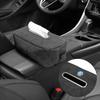 Car In-vehicle Larger size Leather Checkered Tissue Storage Box For VW Scirocco Jetta Beetle Passat Polo Tiguan Sharan TouranLP5