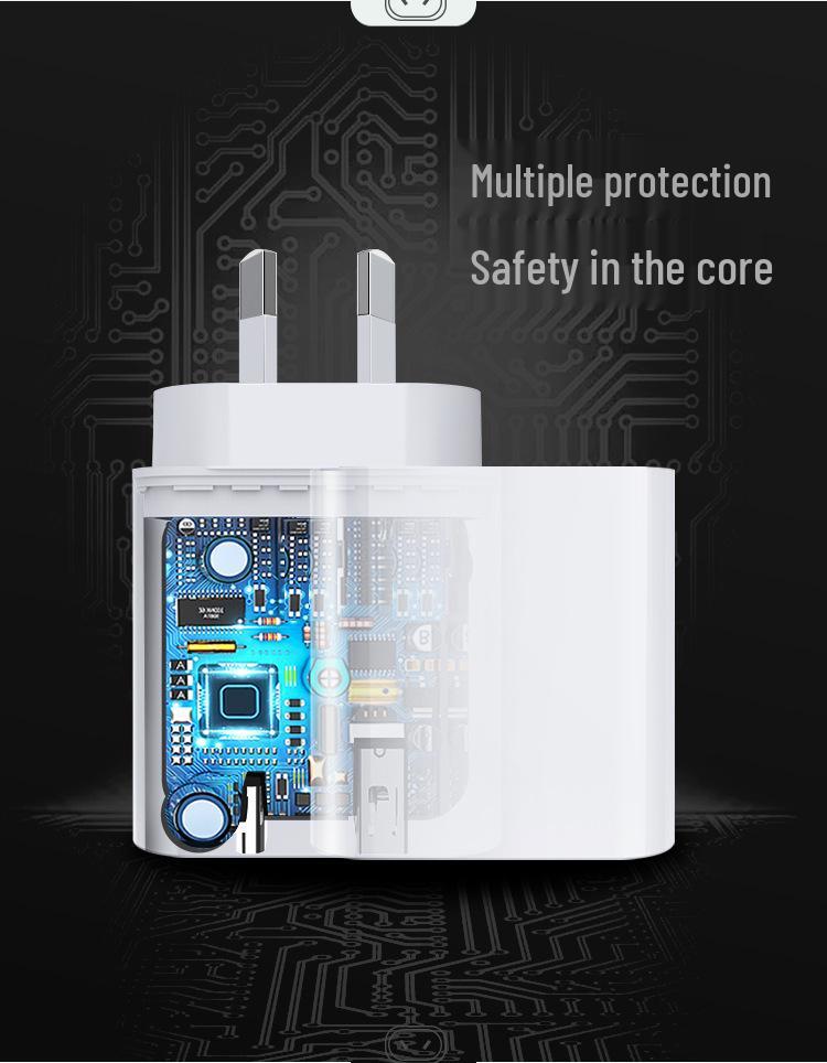 Сертифицированное SAA двойное зарядное устройство PD20W+QC3.0 для Австралии и Новой Зеландии