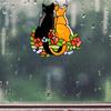 Stained Glass Cats Window Panel Stained Suncatcher Hanging Ornaments Home Decoration