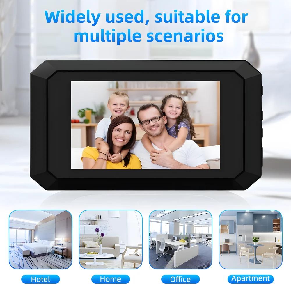3.97 Inch Doorbell Peephole Viewer Digital Door Camera 125° LCD 1080P HD Pixels Cat Eye Door Bell Outdoor Monitor